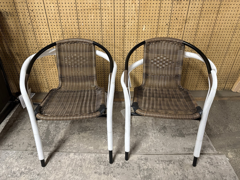 Alamont Home - Lila Patio Chair (set of 2) - Medium Brown - open_box