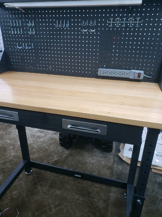 Seville Classics UltraHD Height Adjustable Lighted Work Center, 45"W x 22"D x 50.75-64"H - new