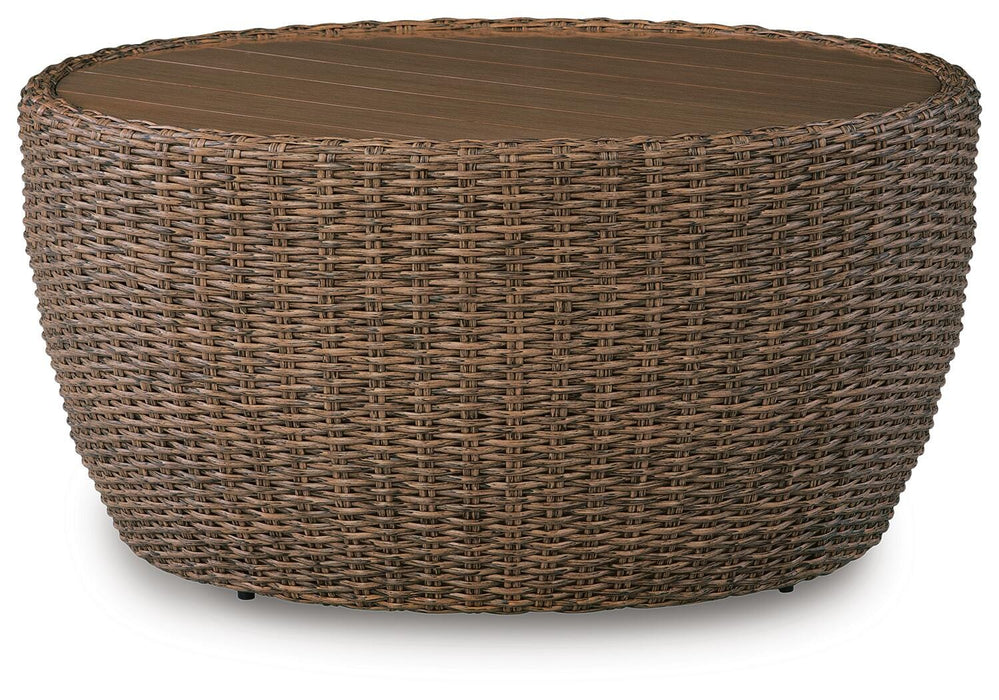 Cardiff Beach Beige Round Cocktail Table