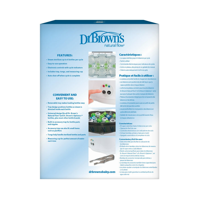 Dr. Brown's Deluxe Electric Sterilizer for Baby Bottles, Nipples, & Other Baby Essentials, BPA Free - new
