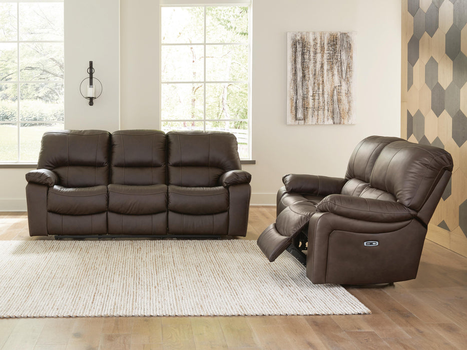 Leesworth Dark Brown Leesworth Sofa and Loveseat