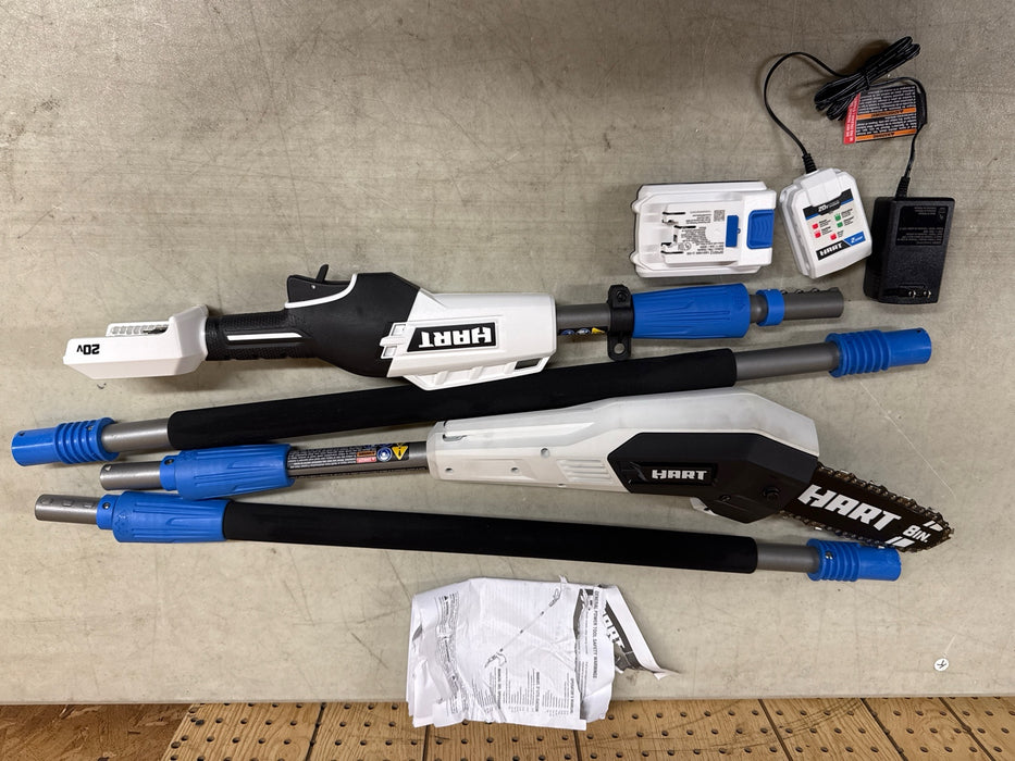 HART 20-Volt 8-Inch Pole Saw Kit, (1) 2.0 Ah Lithium Ion Battery - use_like_new