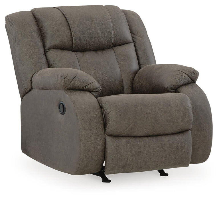 First Base Gunmetal Rocker Recliner