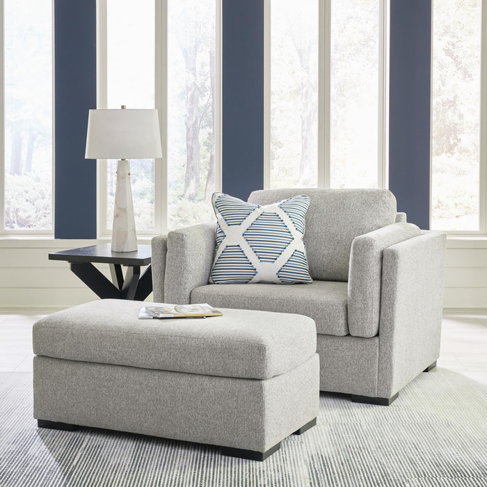 Evansley Pewter Evansley Chair and Ottoman