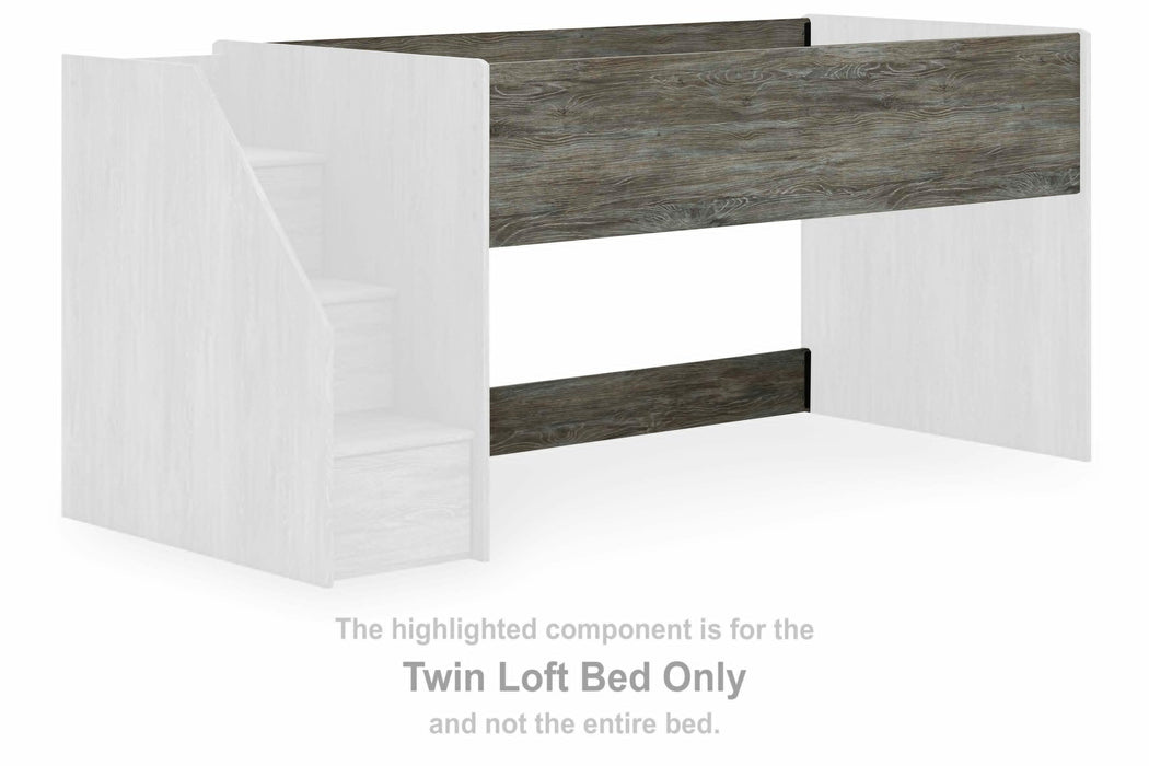 Frandern Gray Twin Loft Bed