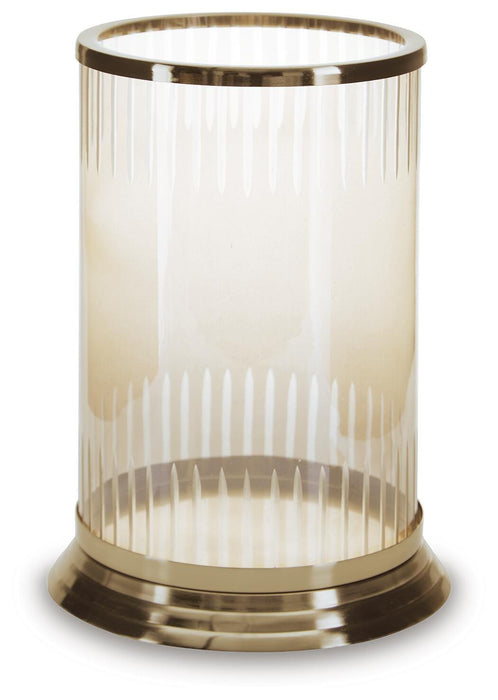 Aavinson Amber/Gold Finish Candle Holder