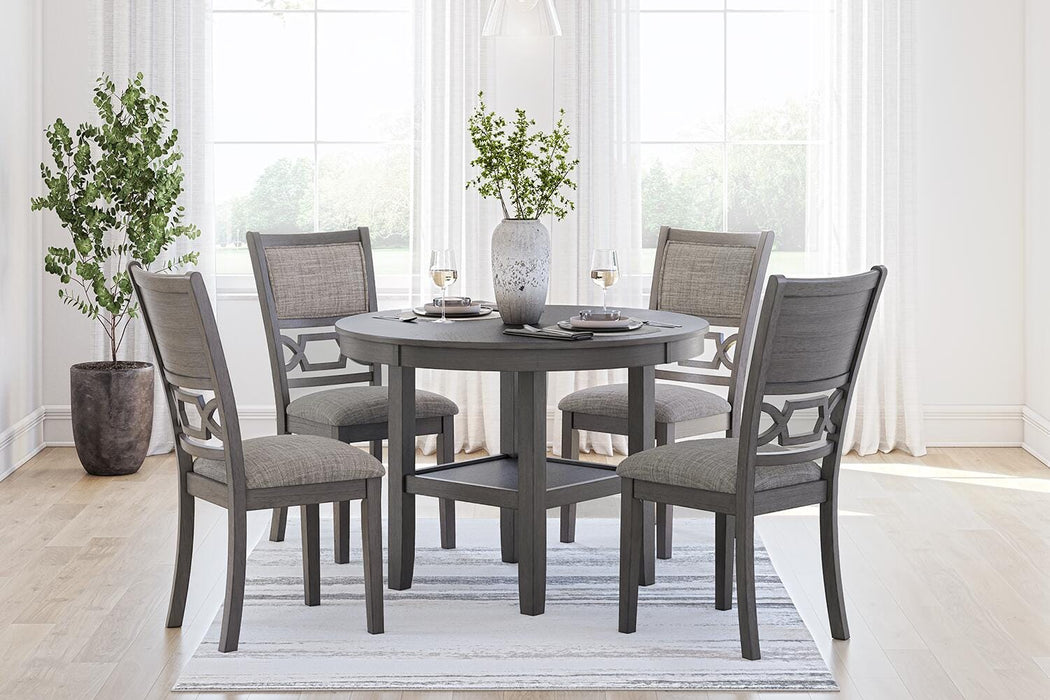 Wrenning Gray Dining Room Table Set (5/CN)