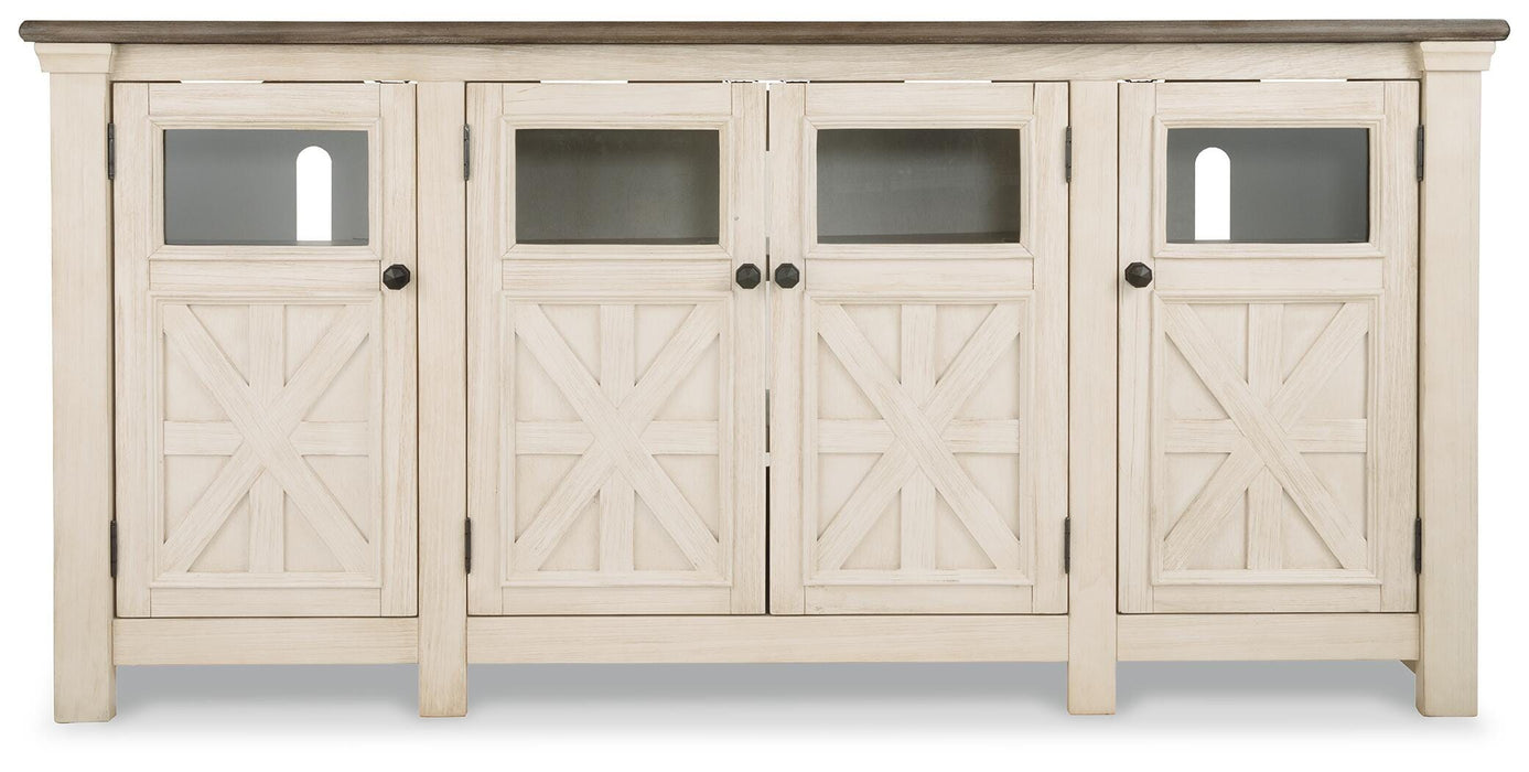 Bolanburg White/Weathered Gray Extra Large TV Stand