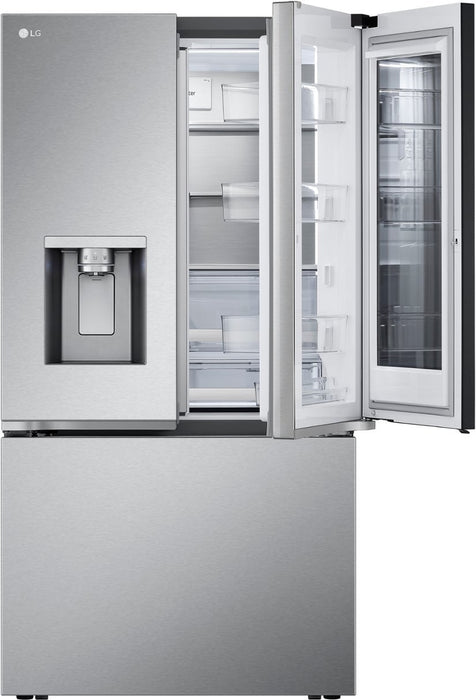 LG - Standard-Depth MAX 30.7 Cu. Ft. French Door Smart Refrigerator with InstaView - Stainless Steel - new