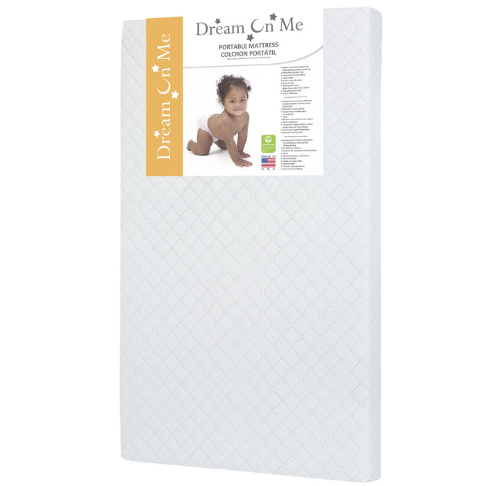 Dream on Me Holly 3 Mini / Portable Waterproof Fiber Crib Mattress - open_box