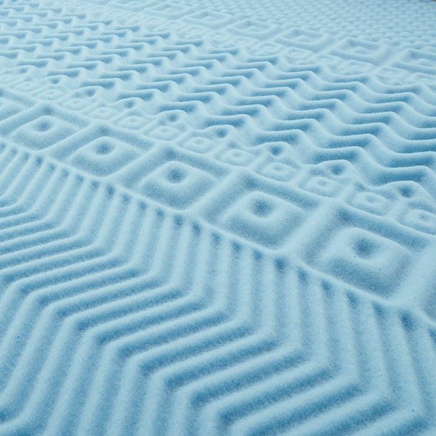 Mainstays 1.5” 7-Zone Reversible Memory Foam Mattress Topper, Twin-XL - open_box