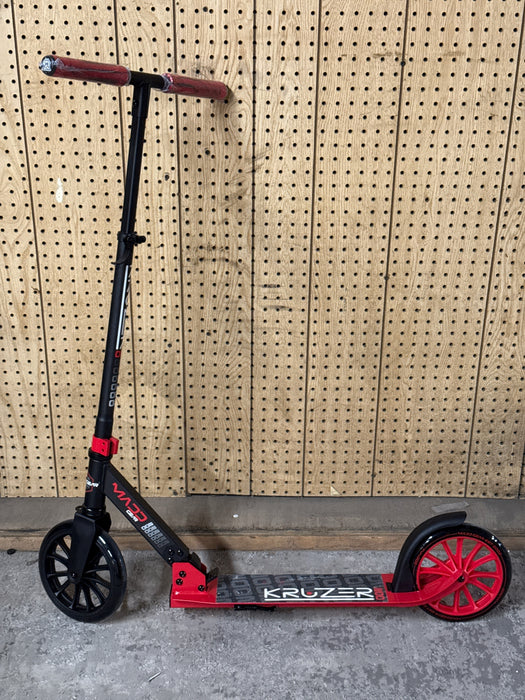 Folding Commuter Kick Scooter for Adults and Teens – Adjustable Handlebar – Big 200mm Wheels – Lightweight Durable Frame – Madd Gear Red Kruzer 200kkk - new