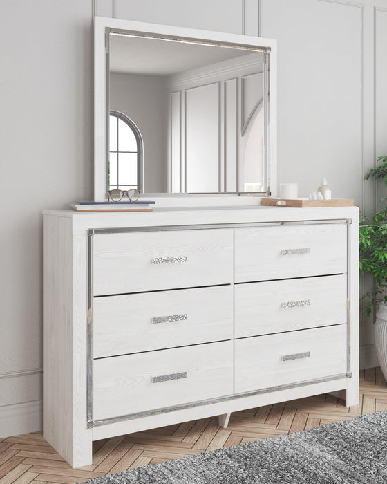 Altyra White Altyra Dresser and Mirror