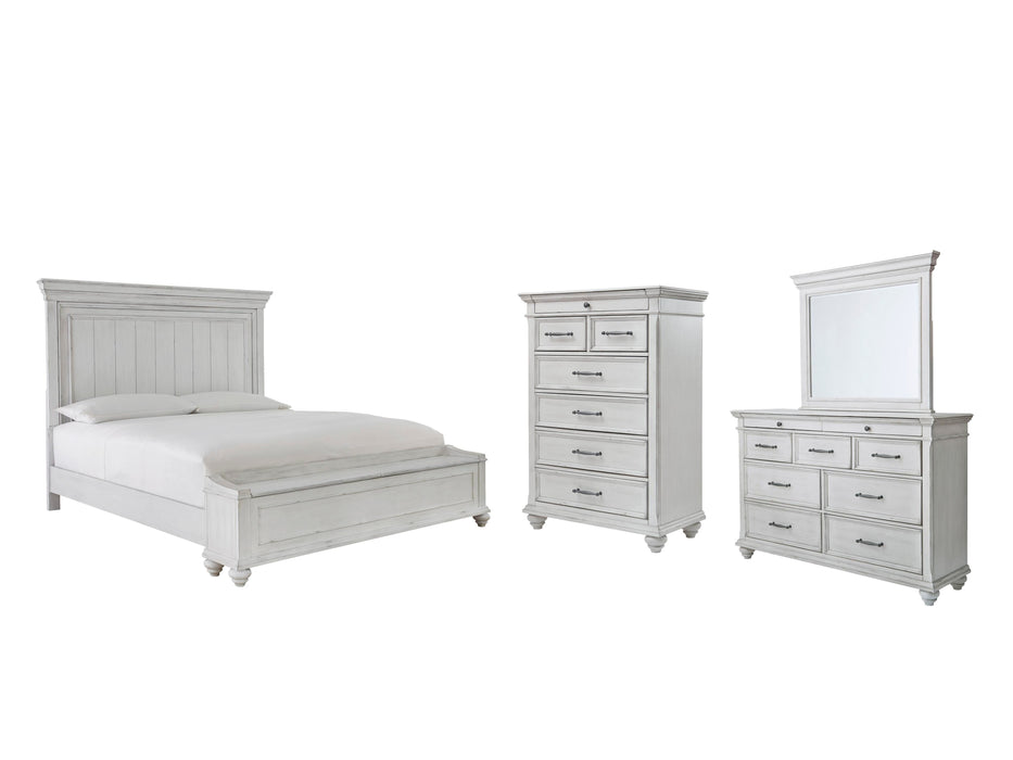 Kanwyn Whitewash Panel Storage Bedroom Collection