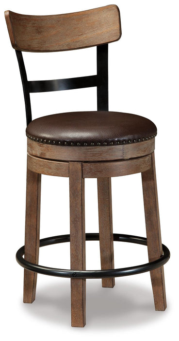 Pinnadel Light Brown UPH Swivel Barstool (1/CN)