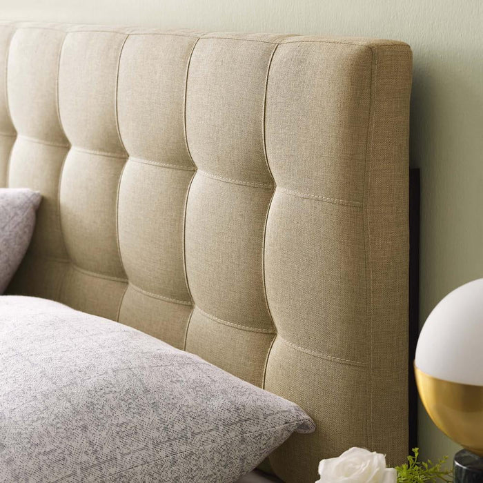 Modway Lily Queen Upholstered Polyester Fabric Headboard in Beige - new