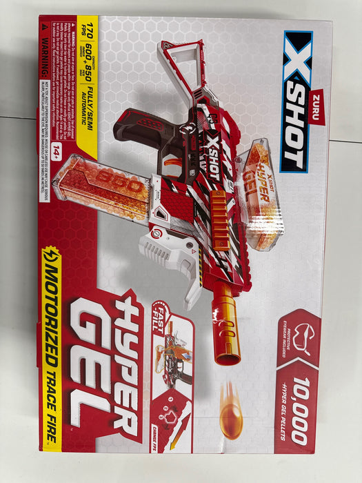 Zuru XSHOT Hyper Gel Trace Fire 170fps Toy Gun for Kids 8 and Up - new