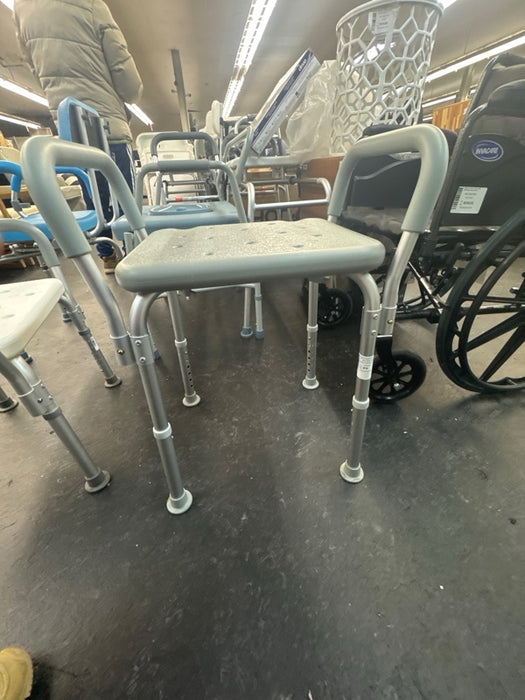Medline Shower Chair Seat with Padded Armrests and Back Heavy Colors Vary White or gray - new
