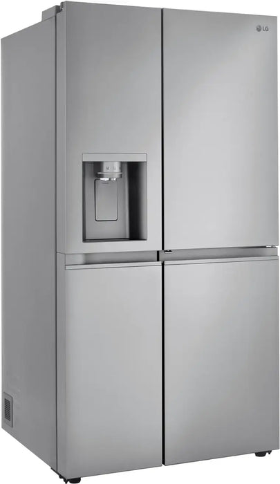 LG - 27.12 Cu. Ft. Door-in-Door Side-by-Side Refrigerator with SpacePlus Ice System - PrintProof Stainless Steel - open_box