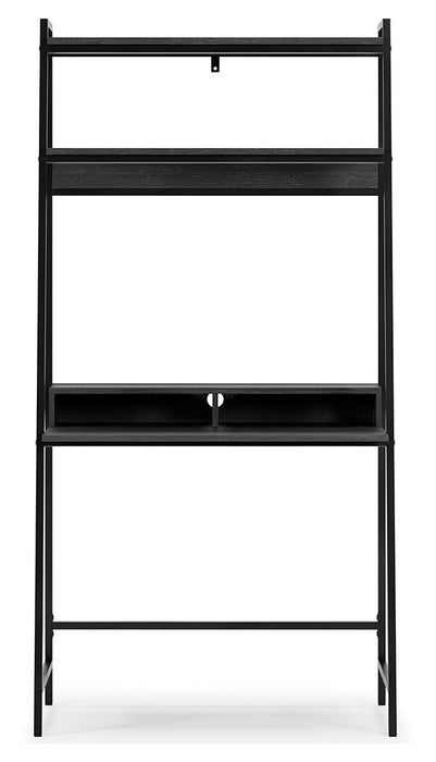 Yarlow Black Home Office Desk and Shelf