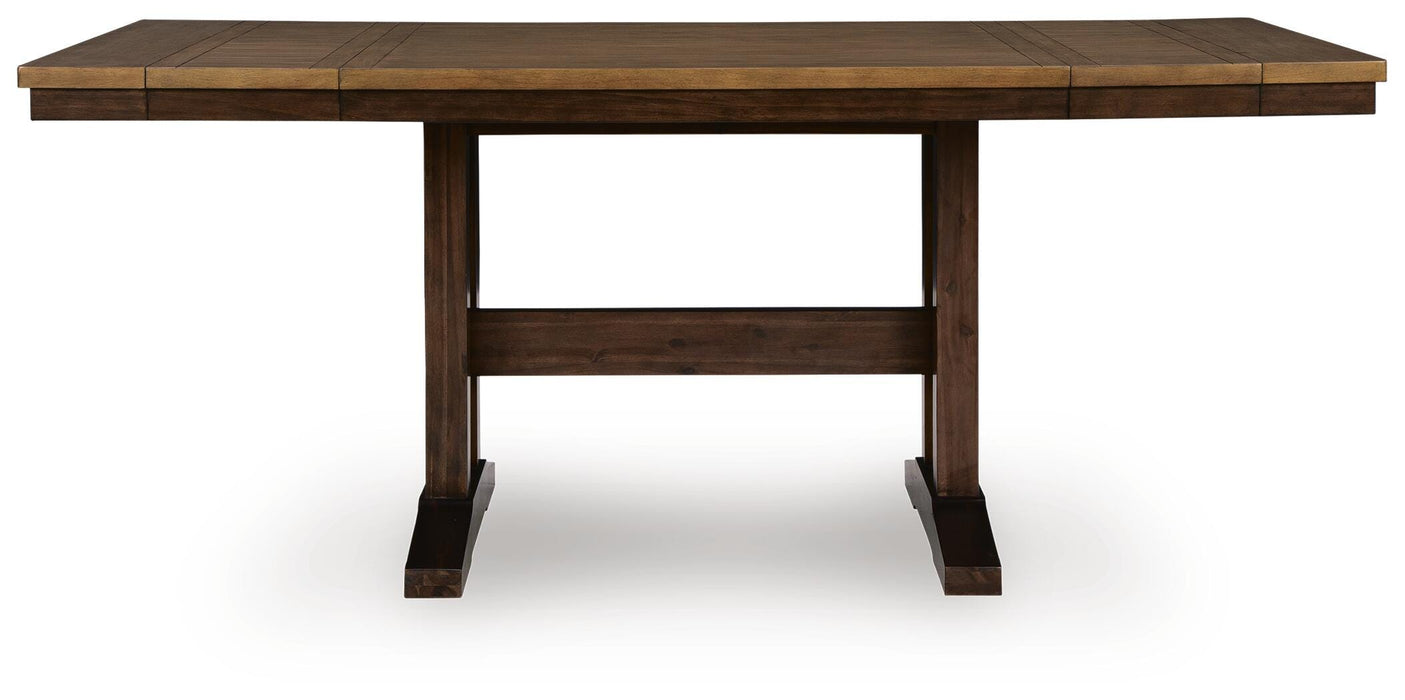 Anixburg Light Brown/Dark Brown RECT DRM Counter EXT Table