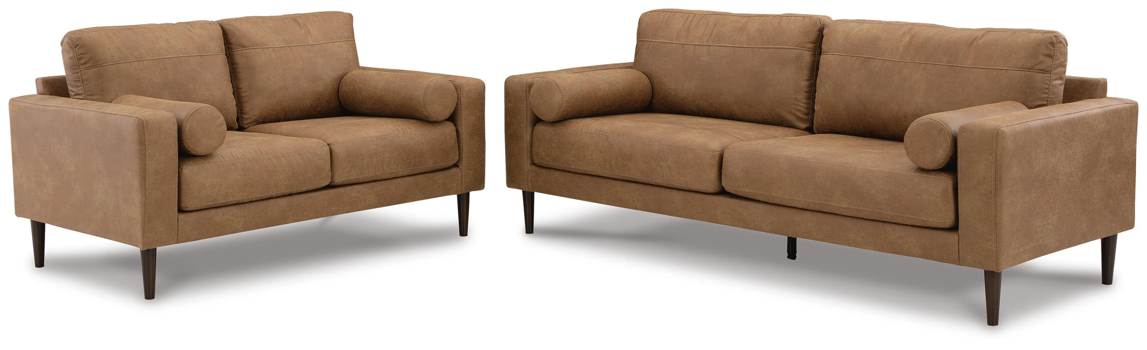 Telora Caramel Telora Sofa and Loveseat