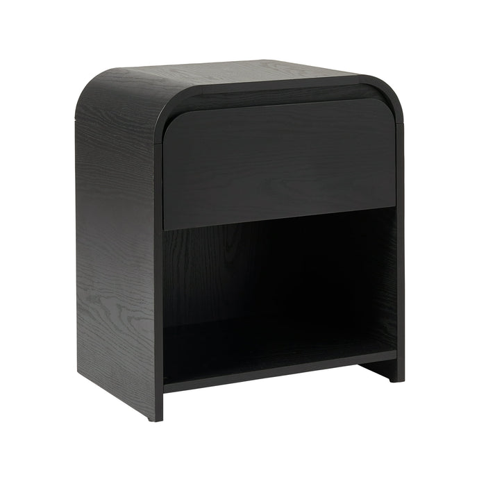 Better Homes & Gardens Juliet Nightstand with USB, Rich Black Finish - open_box