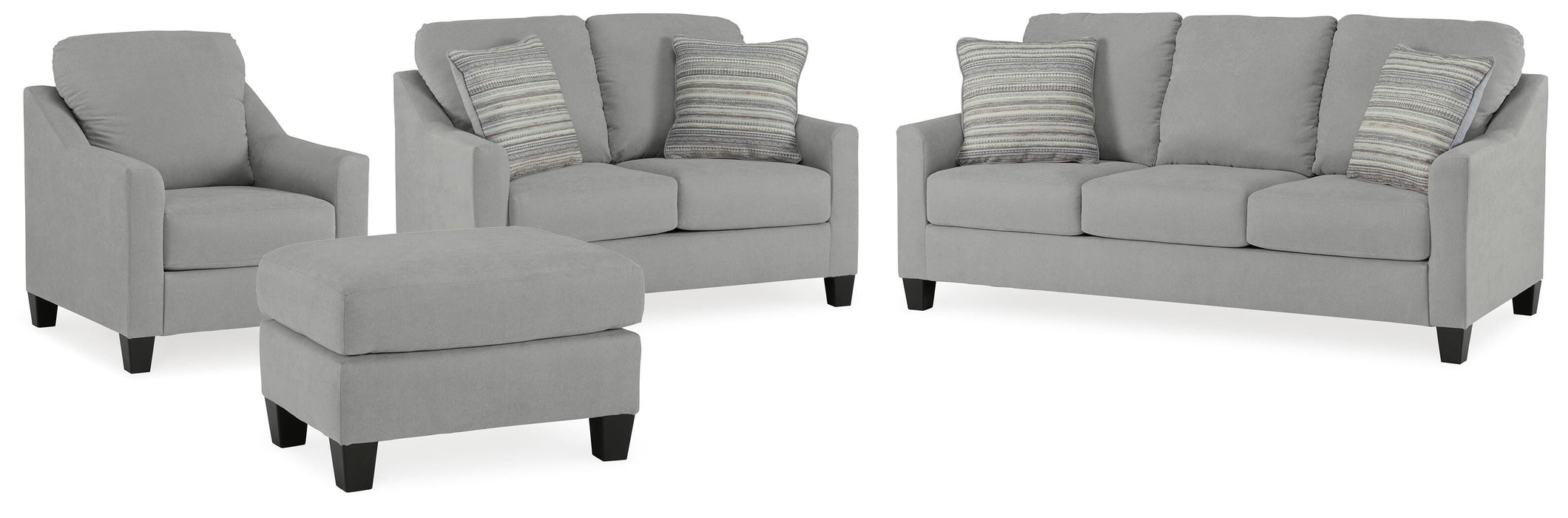 Adlai Shadow Adlai Sofa, Loveseat, Chair and Ottoman