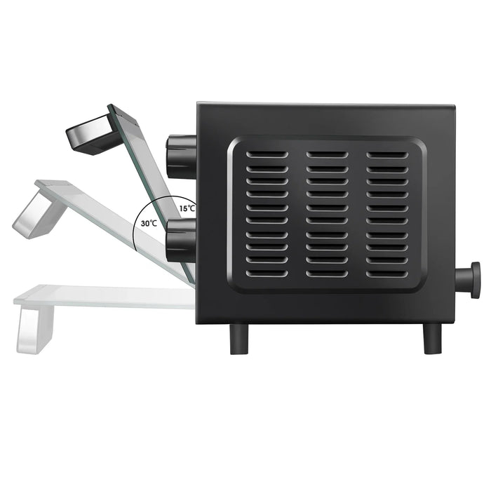 Mainstays 4-Slice Countertop Toaster Oven with 3 Settings, Includes Baking Rack and Pan, Black, New - new