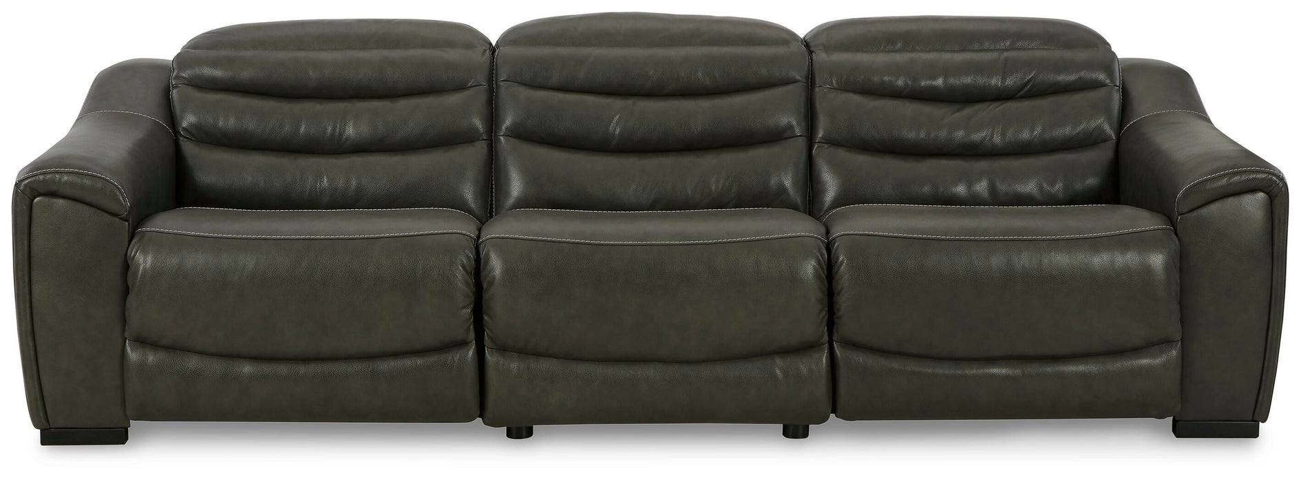 Center Line Dark Gray Center Line 3-Piece Power Reclining Sectional Sofa