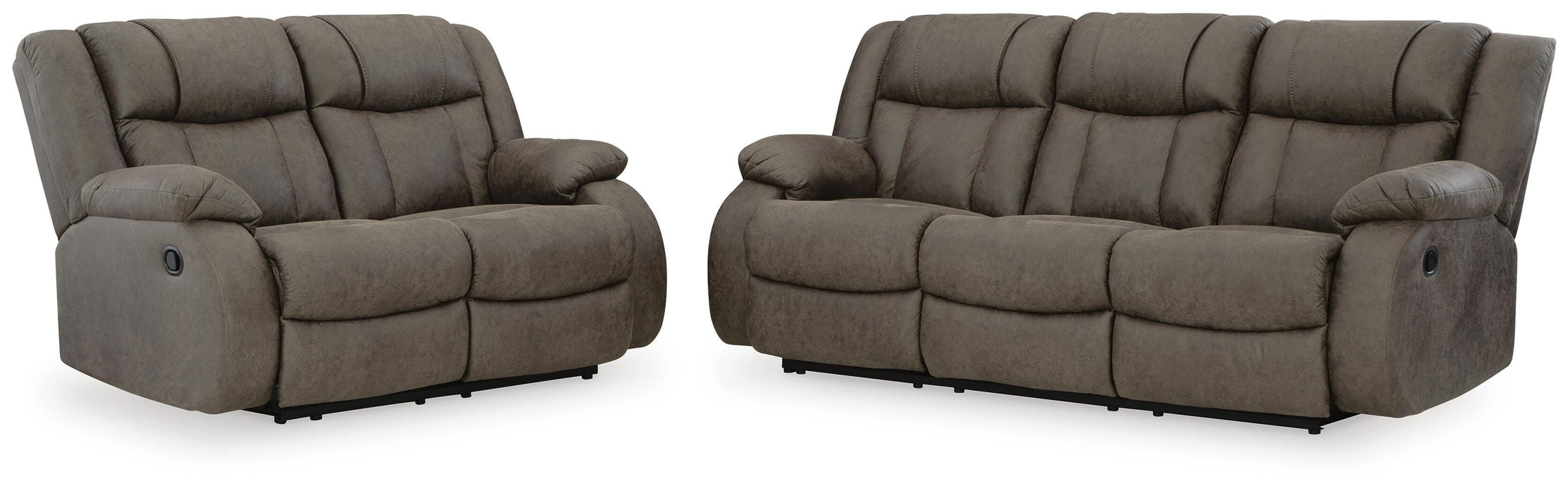 First Base Gunmetal First Base Sofa and Loveseat