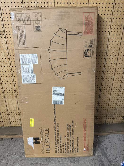 Elina Upholstered Twin Headboard, Pink, by Hillsdale Living Essentials - new