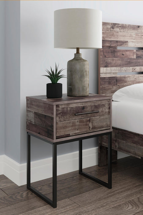 Neilsville Multi Gray One Drawer Night Stand