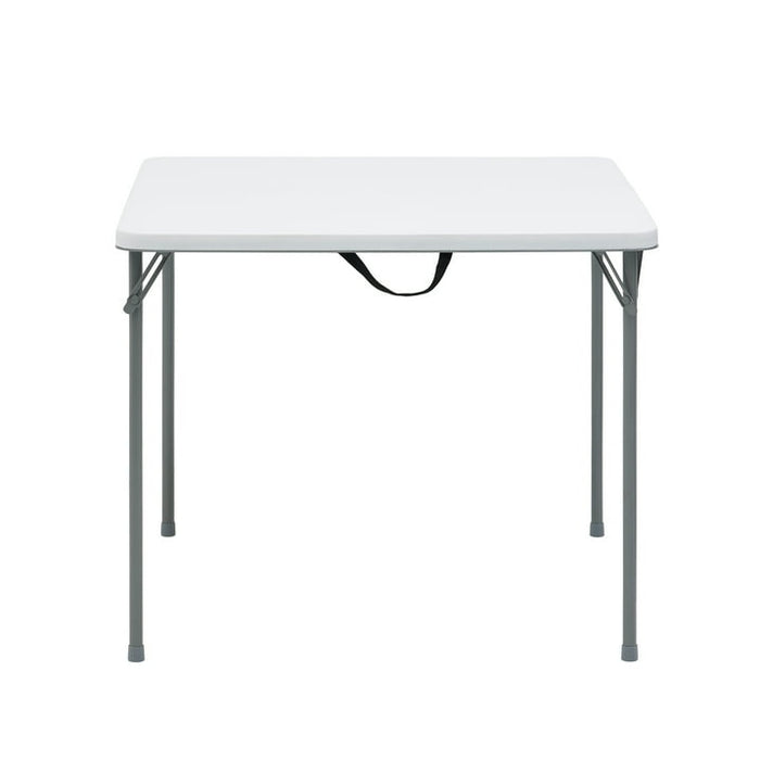 Mainstays 34" Square Resin Fold-in-Half Table, White - new