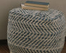 Signature Design Blue Pouf