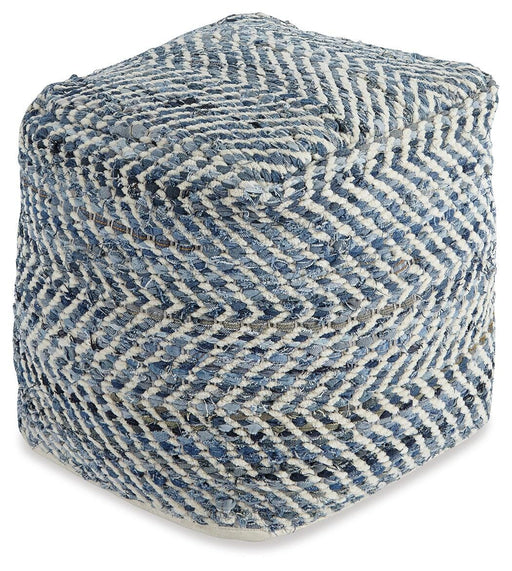 Signature Design Blue Pouf