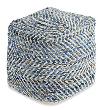 Signature Design Blue Pouf