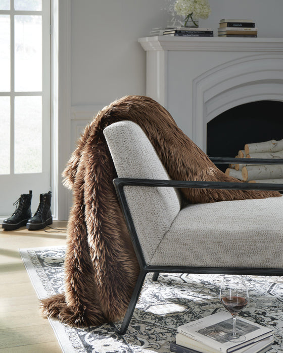Signature Design Brown Throw (3/CS)