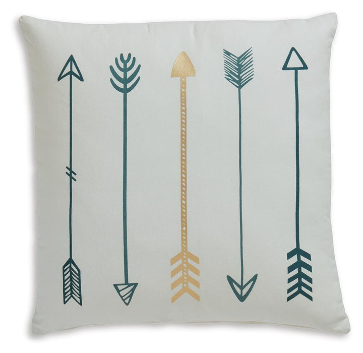 Signature Design White/Teal/Gold Pillow (4/CS)