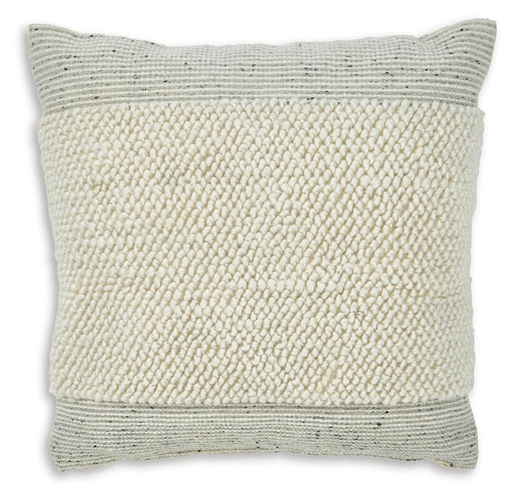 Signature Design Gray/White Pillow (4/CS)