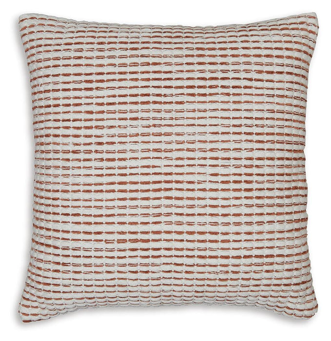 Signature Design White/Rust Pillow (4/CS)