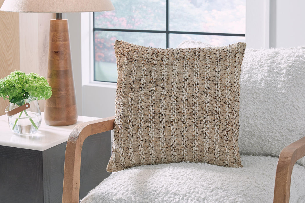 Signature Design Tan/Brown/White Pillow (4/CS)