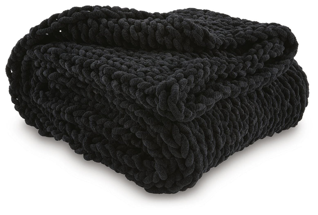 Signature Design Black Throw (3/CS)
