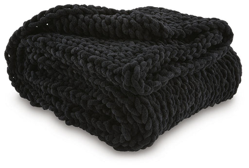 Signature Design Black Throw (3/CS)