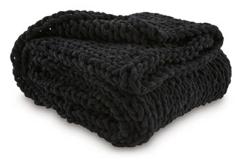 Signature Design Black Throw (3/CS)