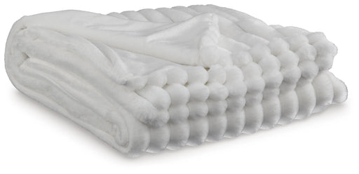 Signature Design White Throw (3/CS)