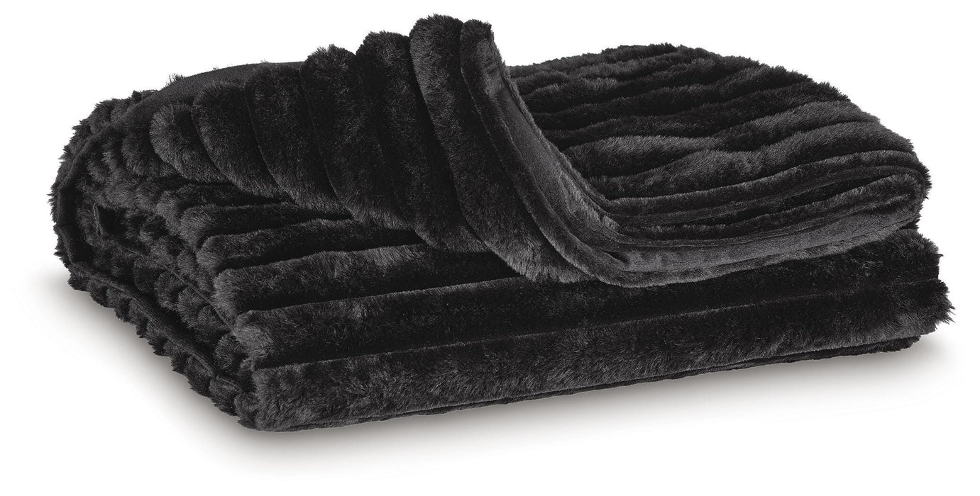 Signature Design Black Throw (3/CS)
