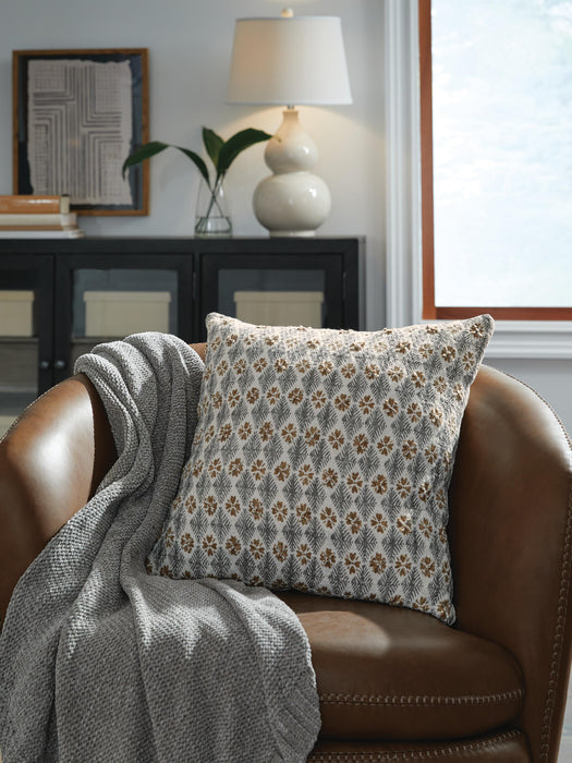Signature Design White/Gray/Brown Pillow (4/CS)