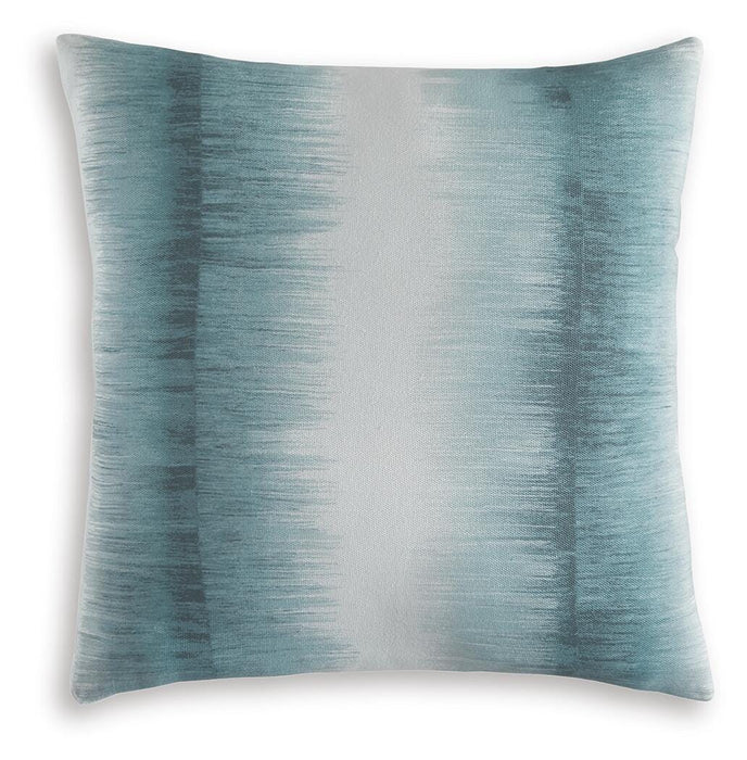 Signature Design Teal/White Pillow (4/CS)