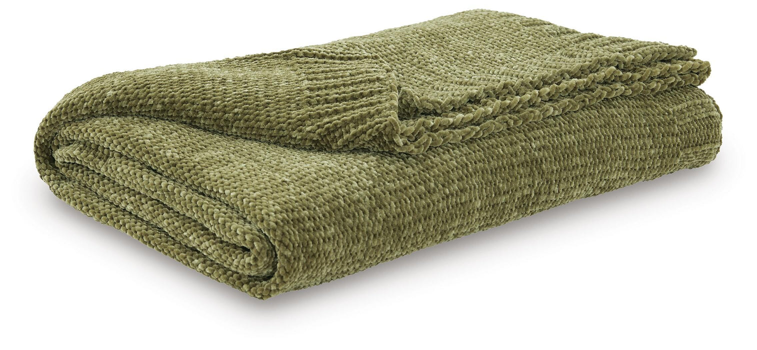 Signature Design Olive Green Throw (3/CS)